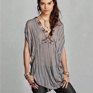 Free People beaded drapey top